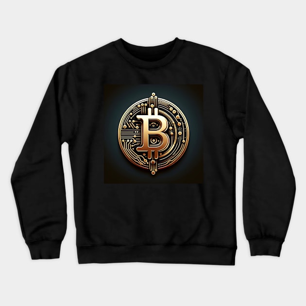 Circuit of Wealth: The Bitcoin Nexus Crewneck Sweatshirt by heartyARTworks